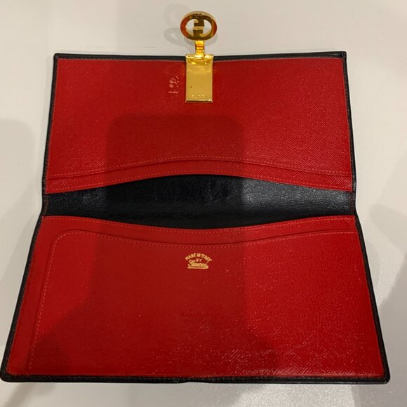 Gucci Black Bifold Long Wallet Sku#84285 (Gently used) - Picture 5 of 10